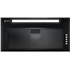 GLOBALO Cappa cucina, cappa da incasso 60 cm, ventilatore piatto, filtro antigrasso, cappa ad armadio con illuminazione, acciaio verniciato Viledo 60.1 Nero