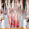 SilverChry Tenda Porta Halloween, 20M Tessuto Decorativo per Halloween, Decorazioni Horror Halloween, 100 * 165cm Rideau de Porte Halloween, Casa Stregata, Decorazione per Feste di Halloween