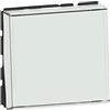 Legrand Pulsante singolo con porta etichetta da comporre per identificare, gamma Mosaic Easy-led 6 A, 2 moduli, pulsante Legrand con funzione spia aggiuntiva. Mosaic Easye-LED