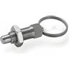 Ganter Normelemente Ganter Norm elementi | Rast Bulloni - GN 717 | Bulloni diametro 10 mm | Acciaio inossidabile | 2 pezzi, argento, GN 717-10-M16X1, 5-AK-NI