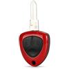 Pro-Plip Chiave a libro compatibile con Ferrari F430 458 612 599 3 pulsanti custodia telecomando lama scanalatura 2 @Pro-plip