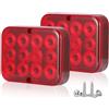 SPARKMOTO 2 Pezzi Fanali Retronebbia Led Rosso Per Rimorchio Roulotte,Luci Di Nebbia Posteriori Led Rimorchio Fendinebbia Rosso 12V,Fari Antinebbia Posteriore Universale