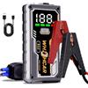 WHZOHCAR Avviatore Batteria Auto Booster Avviamento Auto Avviatore Emergenza per Auto 5000A 12V fino a 10.0L Gas/8.0L Diesel Ricarica USB RapidaLED,LCD Display