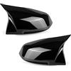 Asasytal Coprini Specchietti Retrovisori Per Auto, ABS Plastic Specchio Laterale Coperchio di Copertura Compatibile con BMW F20 F21 F22 F23 F30 F31 F32 F33 F36 X1 E84 I3 M2 F87, Nero Lucido, 1 Paio