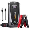 YaberAuto Booster Avviamento Auto 5000A 26800mAh Avviatore Emergenza per Auto(Tutto Benzina/10.0L Diesel) Avviatore Batteria Auto con Cavi Batteria Auto Estesi, intelligente Display LCD e Torcia LED