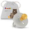 SWEETIE Ciuccio in gomma naturale, con arrotondamento, 1 conteggio (6-12 medio, grigio)