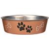 LOVING PETS - Ciotola di Metallo per Animali Domestici, Piccola da 350 ml, in Rame