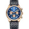 BENYAR Orologio Uomo Casual Cinturino in pelle Cronografo Uomo Impermeabile Luminosi Design Analogico Al quarzo Orologi da Polso Elegante Argento Sportivo