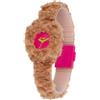 HIP HOP, Collezione Lab Teddy Hug, Orologio Donna con Cinturino in Silicone e Morbida Pelliccia Ecologica, Cassa 32 mm, Resistente all'Acqua, Quadrante e Sfere Neon