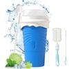 SCBOY Slushy Maker Cup, Macchina per granita in silicone, Cucchiaio a cannuccia 2 in 1 (con spazzola per tazze) Per Macchina per granita