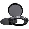 Happybase Teglia per Crostata, Set di 2 Stampo Crostata Furbo 9 inch, Stampo per Crostate,Tortiera Crostata,Quiche Form,Stampo Crostata Fondo Amovibile,Teglia Rotonda da Forno,Padella Antiaderente