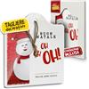 evenue Tagliere Sottopentola Natalizio in Ceramica, Idee Regalo Natale Originali Donna, Mamma e Nonna, per Casa e Cucina, Personalizzati con Illustrazione Originale Pupazzo di Neve Oh Oh Oh