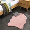 Teppich Wölkchen Tappeto Soffice Di Pelliccia Finta Di Coniglio - Decorazione Da Salotto - Lavabile Come Tappetino Da Letto - Rosa - 55x80cm