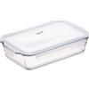 Igluu Meal Prep - Piatto per lasagne in vetro con coperchio a chiusura ermetica - Teglia da forno rettangolare grande, adatta al forno - stoviglie 2,2 l (cottura e congelazione)