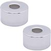 Gvrxec 2 rosette per tubo di riscaldamento, G3/4 (diametro 25 mm), 66 x 30 mm, per rubinetto doccia, copertura decorativa in acciaio inox, rosetta di copertura per accessori doccia, decorazione per rubinetto