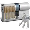 AceMining Cilindro Serratura, 40/40 Serratura Porta Blindata, 80mm Serratura Porta Esterna con 3 tasti, Installazione facile Serratura Porta, Set di Cilindro Eeuropeo, Cilindretto Serratura Porta