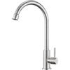 CREA Rubinetto Cucina per Acqua Fredda Solo, Rubinetto lavello Cucina Girevole a 360°, Rubinetto per Cucina o Bagno, Acciaio Inox