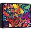 Elena Essex - Midnight Moths, puzzle per adulti, puzzle 1000 pezzi, farfalla gradiente arcobaleno, dimensioni puzzle 70 x 50 cm