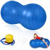 flintronic Palla di Arachidi, 90 x 45cm Palla da Yoga a Forma di Arachidi, Palla Yoga per Fisioterapia Yoga Pilates Esercizi, Palla Fitness per Gravidanza, Bambini, Donne, Uomini, Blu