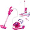 BAKAJI Set Aspirapolvere Giocattolo per Bambini Colore Rosa con Tantissimi Accessori, Giochi di Emulazione, Kit Pulizia Lavori Domestici Interattivi con Luci e Suoni Realistici