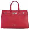 Pierre Cardin Borsa Donna in Vera Pelle, Grande Shopper a Spalla, Made in Italy, Multifunzione, Elegante (CAMPARI)