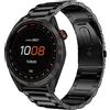 Giaogor Cinturino compatibile con Approach S42 Classic in acciaio inox per smartwatch Garmin Approach S42 e Nessun metallo, colore: Nero