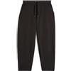 FREDDY Pantaloni Carrot Fit in French Terry con Grafica sul Fondo, Vita con Coulisse, vestibilità Comoda