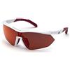 adidas Sport SP0016 Occhiali da Sole Donna, Occhiali da Sole Sportivi Sottili e Leggeri, Forma Lente Maschera, Lenti Roviex Specchiato, Bianco