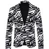 Generic Smoking Blazer Uomo Festa Animale Leopard Print Blazer Risvolto dentellato Cappotto Sportivo Vestito Giacca da sposa Giacca Slim Fit Giacca da uomo di lusso Vintage Leggero Smoking Blazer Festive Suit