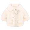 TiaoBug Cappotto da Neonate in Pelliccia Sintetica Mantello Adorabile Bimba Cappotto da Principessa Capispalla Giacca Calda Mantellina Poncho Abiti Invernali Battesimo Bianco 6-12 Mesi