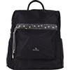 NAJ OLEARI Zaino Donna In Nylon Borsa A Spalla A Mano Multitasche ART. 61749 Prodotto Realizzato con 100% Nylon Riciclato (NERO)