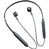 Generic Cuffie Bluetooth intorno al collo con microfono a cancellazione del rumore per chiamate chiare, lavoro, musica, VbU834 (nero, taglia unica)
