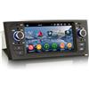 erisin 8-Core 4GB+64GB Android 14 Autoradio per Fiat Grande Punto, Fiat Linea Carplay Android Auto Bluetooth 5.0 GPS DSP WiFi SWC Radio Navigatore Auto IPS Schermo Tattile