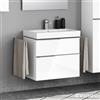 evineo ineo4 mobile La: 74 cm, 2 scomparti estraibili, con maniglia, per Geberit iCon e Acanto lavabo,, BE0220WH, ineo4 [Mobili da Bagno > Mobili Lavabo]