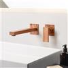 Mariner Quadra rubinetto lavabo a parete proiezione: 200 mm, per corpo incasso smart, QUA1111-RS+BOQ0258-RS, Quadra rame opaco vintage [Rubinetteria Bagno > Rubinetteria Lavabo]