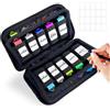 TATMOHIK Borsa portaoggetti per chiavette USB, piccola, organizer per chiavette USB, custodia nera per 20 unità per pollice/pen drive/Jump Drive (nero/20 slot)