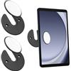 SYHSYC Supporto da Parete per Tablet e Cellulare - 2 Pezzi, Girevole a 90°, Rotondo, Regolabile - per Cucina, Kindle, WiFi, iPad - Colore Nero
