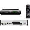 SQUADO Ricevitore digitale terrestre BRAVIA con telecomando, DVR integrato e canali Freeview, 1080p, sintonizzazione automatica, HEVC H265, HDMI, USB, SCART, Nero