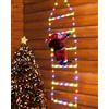 Geemoo 0.75M Luci Decorazioni Natale con 98 LED Scala e Babbo Natale, Addobbi 8 modalità, Funzione Timer e Memoria, Luci Natalizie per Finestra Esterno ed Interno Colorate