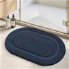 COLOR&GEOMETRY Blu Tappeto Bagno 61x91 cm, ntiscivolo, Tappetino Bagno in Morbidi, Lavabili, Tappeto Bagno Assorbente per Pavimento Del Bagno, Doccia, Lavandino, Vanità