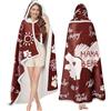 pewjury Regalo per donne, coperta portatile, coperta per divano, coperta per abbraccio, coperta con maniche, per donna, mamma, idea regalo (rosso, 130 x 185 cm)