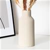 Hanaomaoyi Vaso in Ceramica, Piccolo Vaso di Erba della Pampa per Decorazione Tavolo da Pranzo, Libreria, Camino, Ingresso e Lavagna - Stile Moderno e Bohémien (Beige)