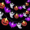 Wishstar Halloween Luci Stringa, 300cm 20LED Zucca Fantasma Pipistrello Catena Luminosa, luci halloween a batteria, halloween decorazioni per Interno Esterno Giardino