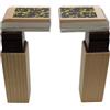 KD89 Soffietto completo di fôret nero per pendolo a cucù, dimensioni da 65 mm a 120 mm, corpo e soffietto in legno, venduto in coppia (100 mm)