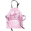 ABAKUHAUS Regina Grembiule, Pink Princess, Comodo per la Cucina Unisex con Collo Regolabile per Cucinare Cuocere Arrostire e Giardinaggio, Rosa Pallido Rosa