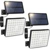 Moman Faretti Solari a LED da Esterno, 2 Pezzi Lampada Solare con Sensore di Movimento 54 LED/4 Modes IP65 Impermeabile 5M Cavo Faro Led Esterno con Pannello Solare, Faretto-Solare-Luce-Esterno-Faro