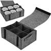 lomdung Portabicchieri in Feltro da Campeggio con 6 Scomparti, Organizer per Piatti per Camper 27 * 15 * 5cm Impilabili, Borse in Feltro con Maniglia per Campeggio Camper Roulotte e Barche