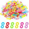 ZKGYUS 500 pezzi S Clip Nastri Chiusure Clip Nastri Accessori Elastici In Plastica Per Bracciali Gioielli Bands Uncinetto Chiusura Strumento Colorato Set