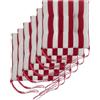 Il Tuo Artigiano Design Set 6 Cuscini per Sedie da Giardino Made in Italy - Cuscini Copri Sedie da Cucina 40x40 cm - Imbottiture in Spugna e morbido Acrilico (Bianco e bordeaux)