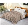 BANZAII TEXTILE INNOVATOR ONLINE Banzaii Trapunta Una piazza e mezza 220x260 cm Invernale in Ecopiuma da 380 gr/mq calda e morbida - Piumone Invernale Anallergico e Traspirante - Prodotto in Italia - Gemma Beige